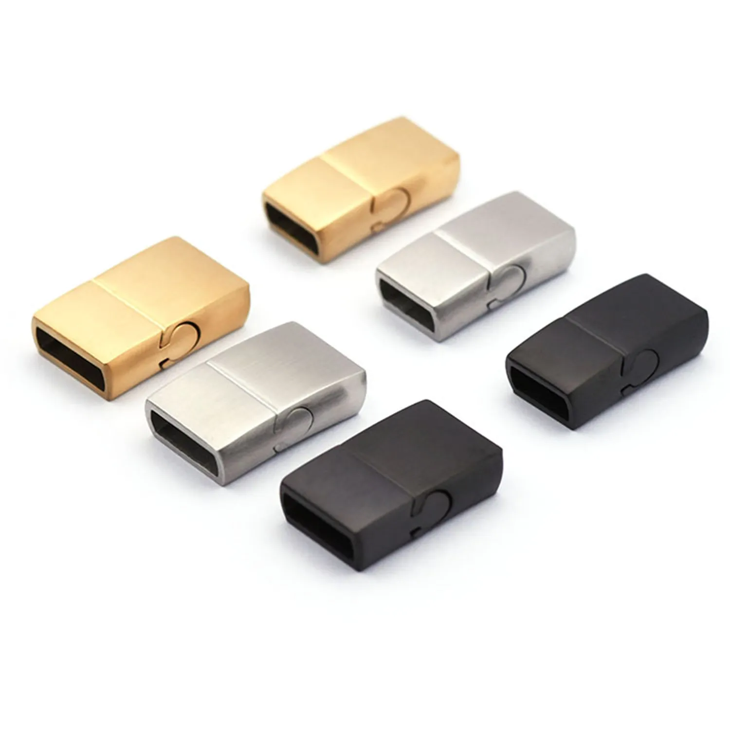 

Магнитные застежки из нержавеющей стали 1 шт., Концевики для кожаного Плетеного шнура, аксессуары для изготовления ожерелья, браслета, ювели...