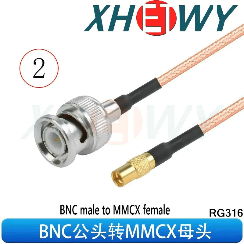 Кабель-адаптер RG316 RF BNC — MMCX «папа» и «мама» Удлинительный кабель для подключения коленчатого сигнала BNC — MMCX