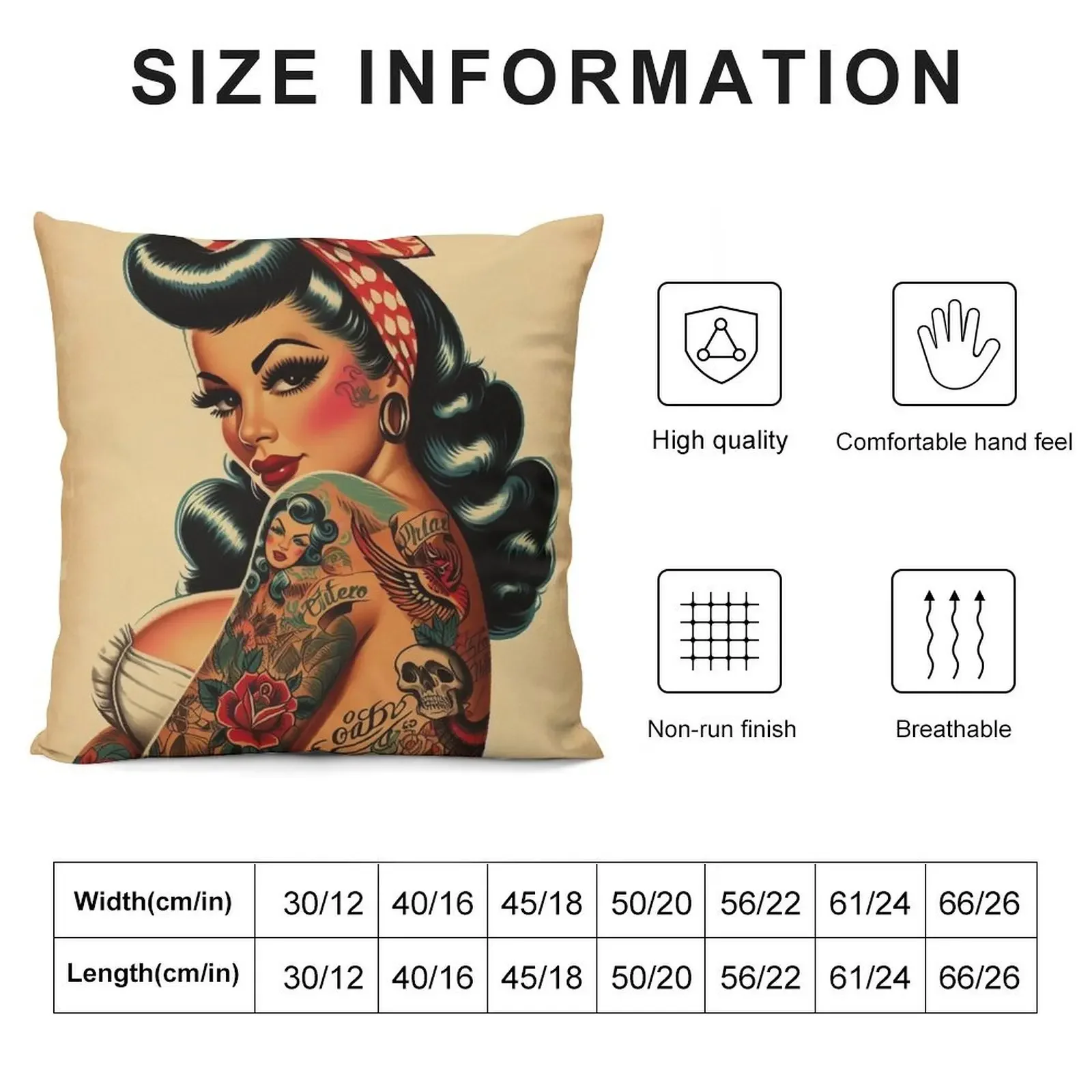 Старая школа татуировка пин-ап декоративная подушка наволочки наволочка