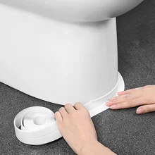 PVC สติกเกอร์ติดผนังกันน้ำ Self Adhesive Sink เตา Crack Strip ห้องครัวห้องน้ำอ่างอาบน้ำมุม Sealant เทปกันน้ำ