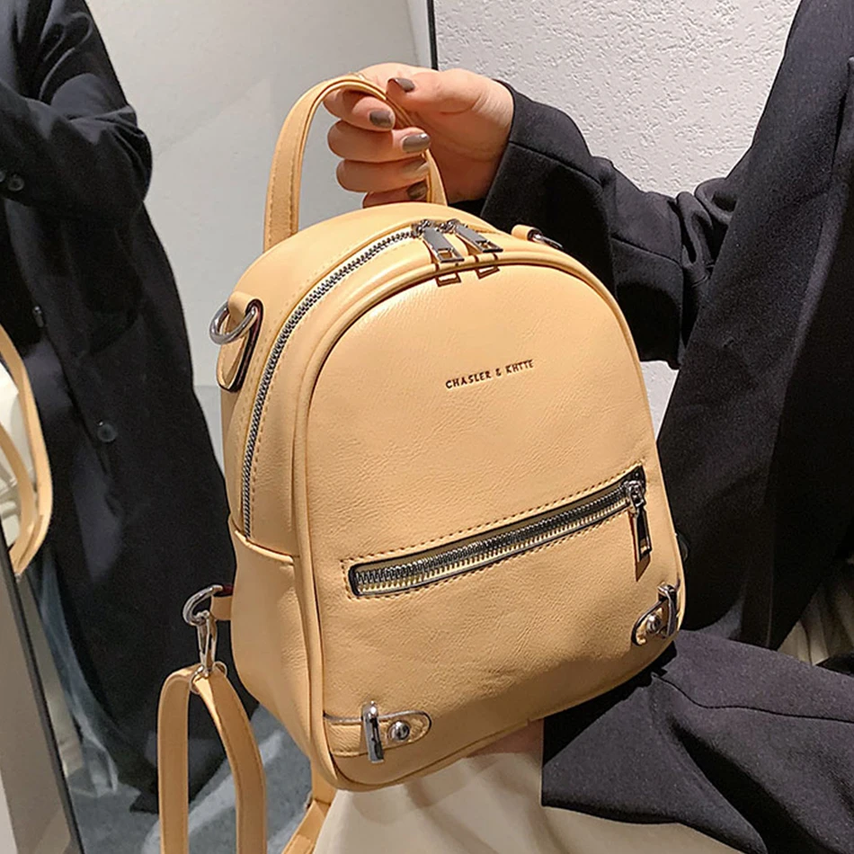 

Fashion Women Small Backpack Purses Luxury Brand Female Back Pack Designer Soft PU Leather Mini Rucksack Outdoor Travel Bag 2022