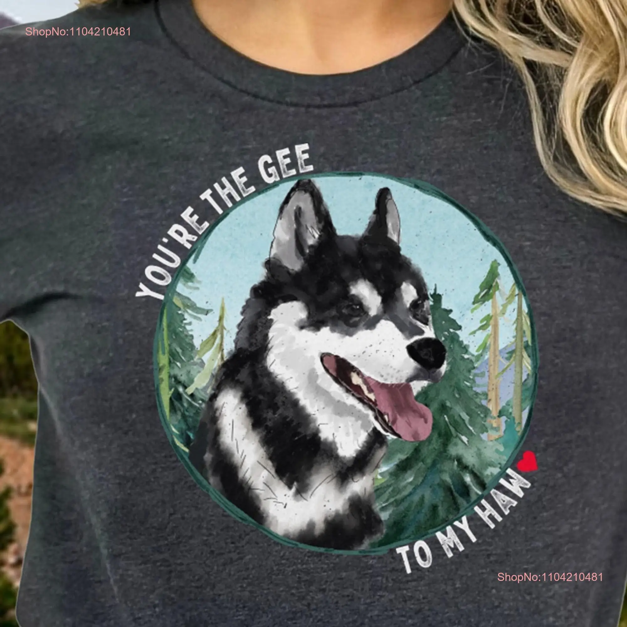 Dog Mushing T Shirt for Siberian Husky Lover Musher Alaskan Mom Urban SweaT Personalized long or short sleeves