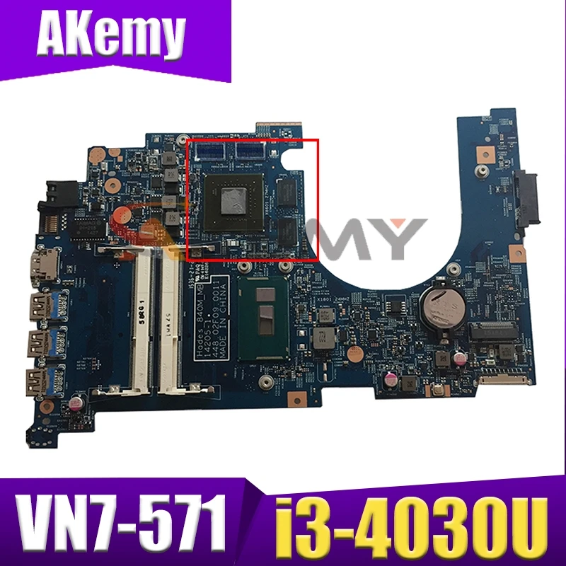 

Akemy laptop Motherboard For ACER Aspire VN7-571 i3-4030U Mainboard 14205-1 SR1EN N15S-GT-B-A2 DDR3