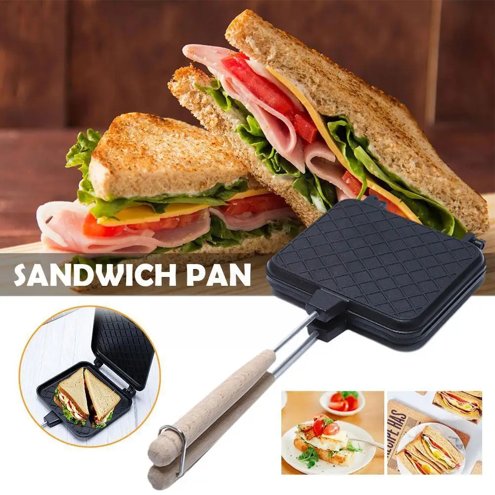

Gas Sandwich Bread Mold Steak Breakfast Pan Pancake Pan Non Double-sided Baking Frying Stick Energy-saving Durable Pan B8w2