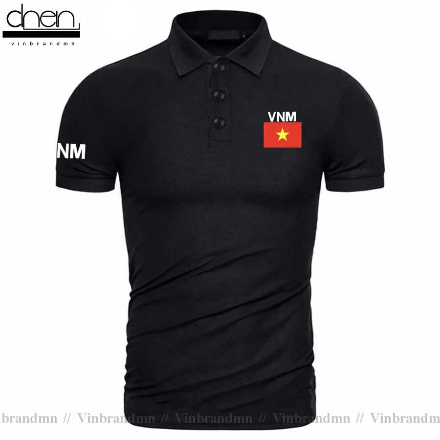 VietNam polo shirts men short sleeve white brands printed for country 2022 cotton nation team flag new fash VietNamese Viet Nam