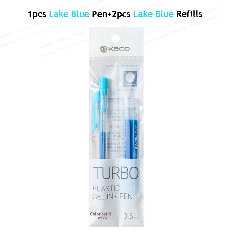 

Цветная гелевая ручка Kaco TURBO, 0,5 мм, водостойкие пигментные чернила, гладкие ручки для письма, 6 цветов, стержень для журнала/нот/граффити/марки