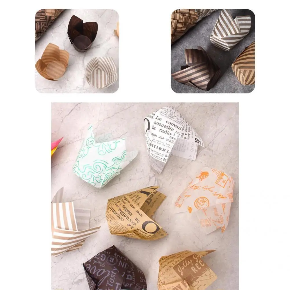 

Durable Cupcake Liner Premium Oil Proof Paper European Nordic Style Muffin Cup Muffin Baking Cup Baking Cup 100Pcs
