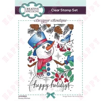 christmas new snowy wishes clear stamps diy scrapbooking diary album paper craft template card embossing making greeting moulds