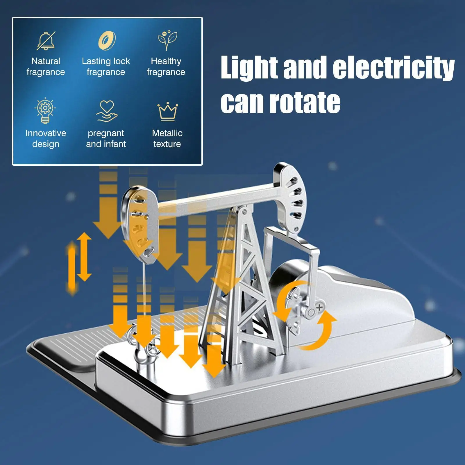 

Solar Energy Oil Well Shape Car Ornaments High-end Vehicle Aromatherapy Line Data Filter With Intelligent Solar Mat Oilfiel J0m1