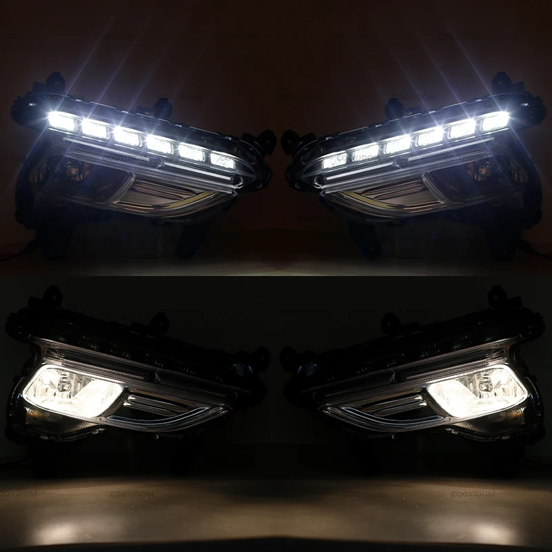 Аксессуары для сборки автомобиля Hyundai Santa Fe Sport IX45 2016 2017 2018 светодиодные дневные