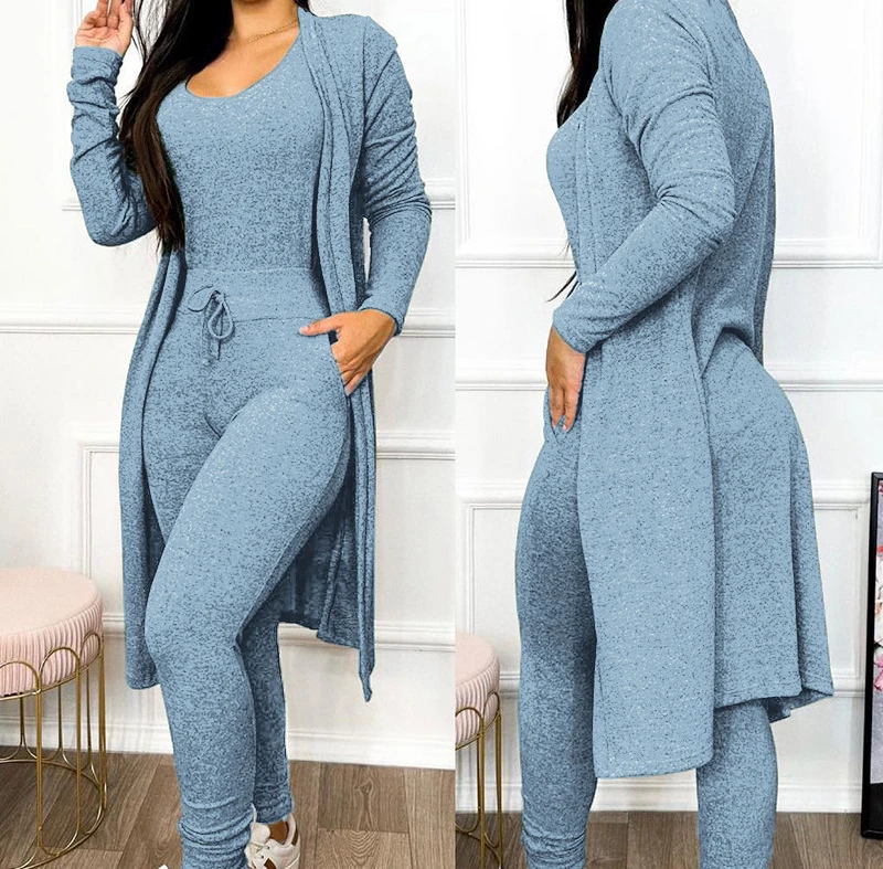 Осенний комплект из двух предметов женская одежда 2023 сексуальный однотонный