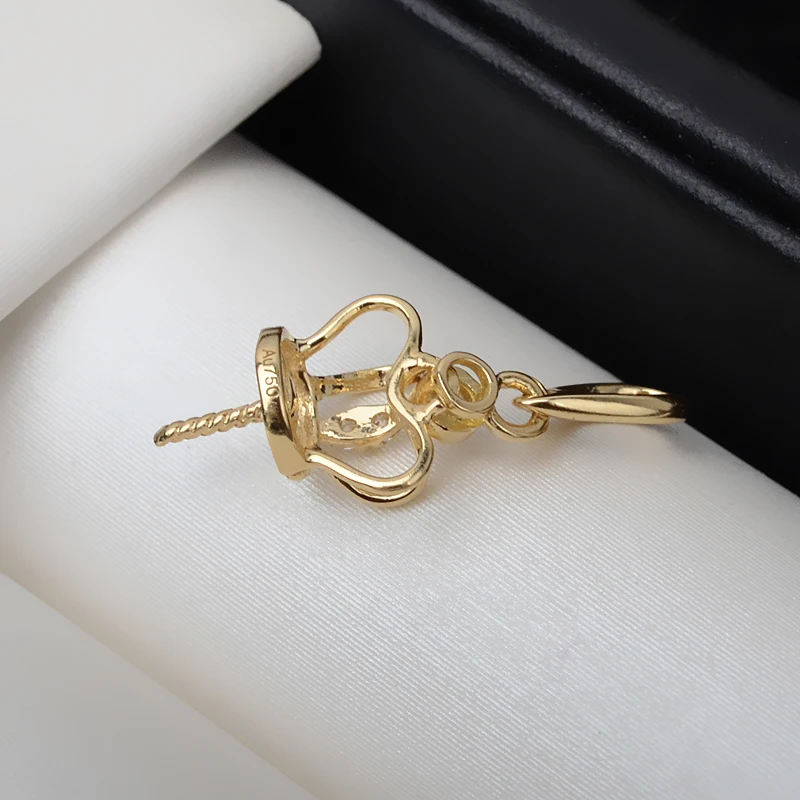 Аксессуары сделай сам AU750 золотая подвеска в виде короны с бриллиантом и цирконом