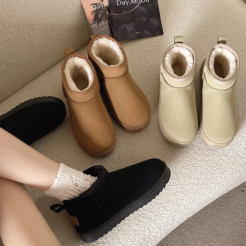 Зимние ботинки женская утепленная обувь из хлопка нескользящая зимняя новая