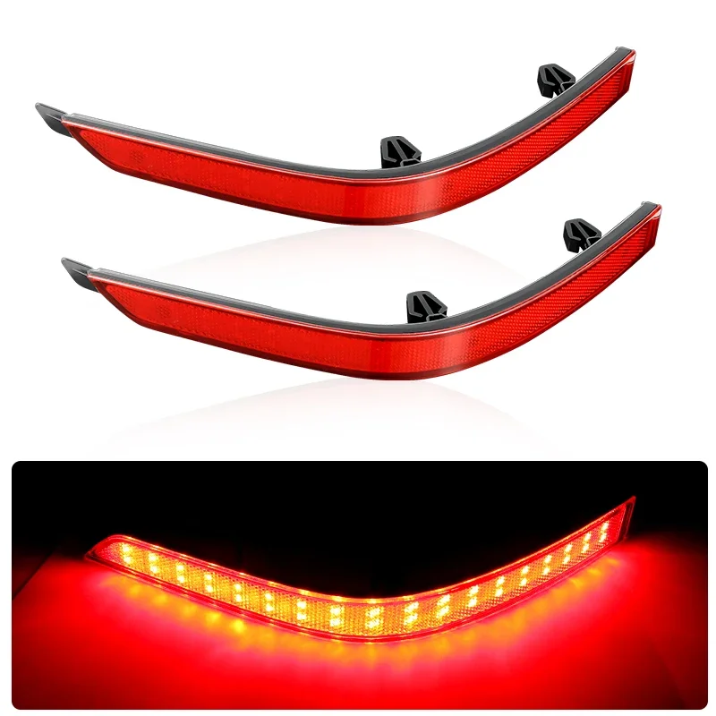 

1 пара светодиодных отражателей заднего заднего бампера, противотуманные фары заднего хода для VW T6 Transporter Multivan Caravelle 2015-2019, стоп-сигналы