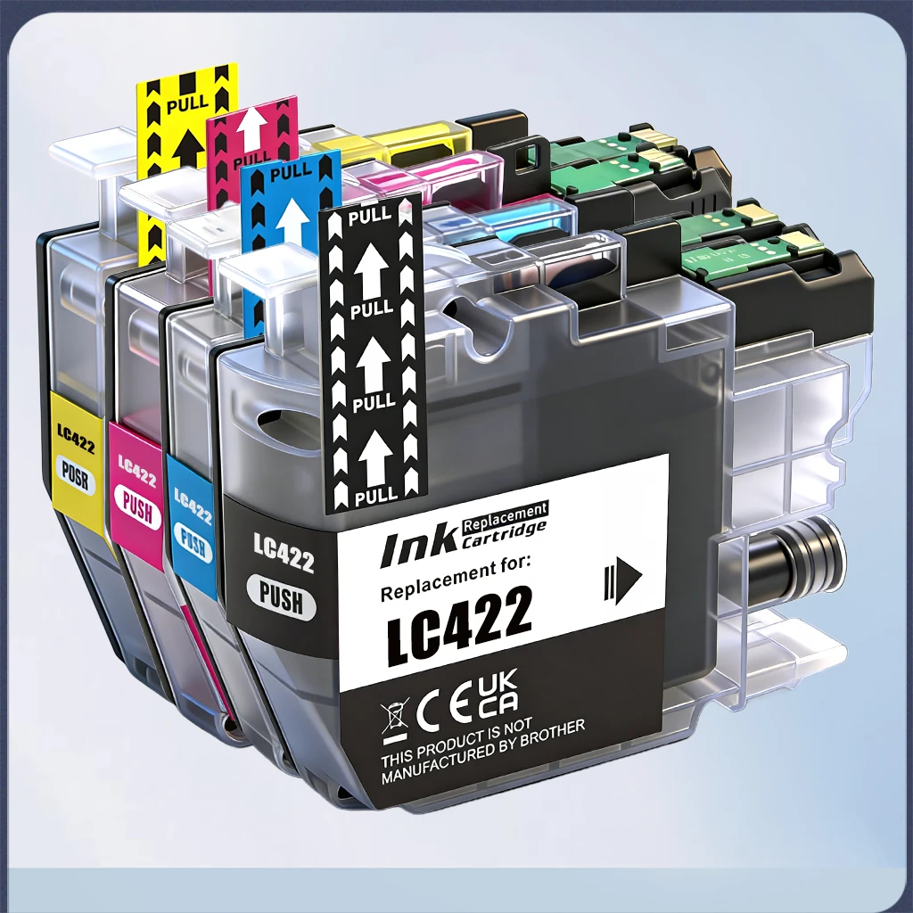 Чернила для принтеров Brother LC422 LC422XL, совместимые с MFC-J5340DW J6540DW J6940DW J5345DW J5740DW, премиум-качество, пигментные. (art.: 3920d80b5cbef) - 3920d80b5cbef