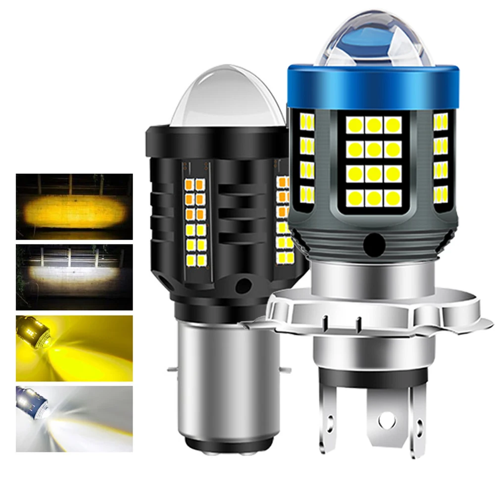 Лампа H4 светодиодный Moto H6 BA20D P15D мотоциклетная фара линза Ангельского глаза CSP Hi Lo