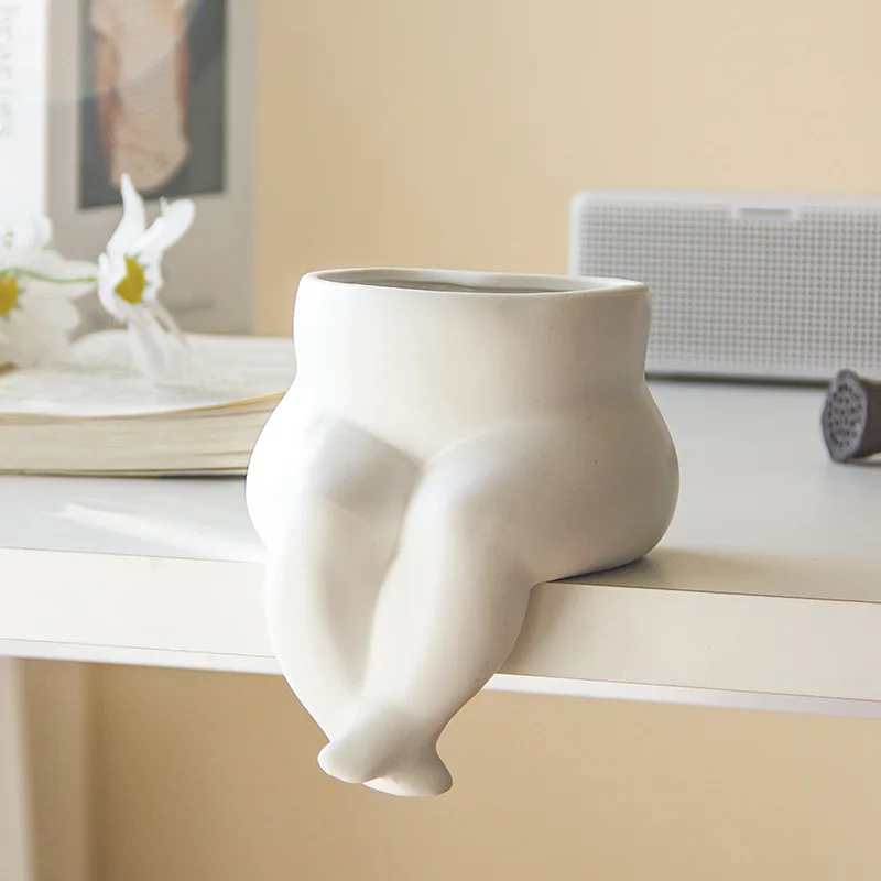 

Home Decor Home Decoration Ins Body Modeling Art Vase Nordic Home Decoration Ceramic Vase Sculpture White Flower decor vase