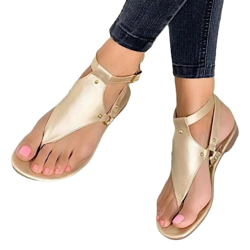 

2021 Top seller Women sandals Solid Large Size Rome Solid Sandals Women's Anti-slip Hot Selling Wedges Summer shoes