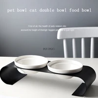 iron frame protection spine double cat bowl dog bowl pet feeding cat water bowl for cats food pet supplies bowls for dogs feeder