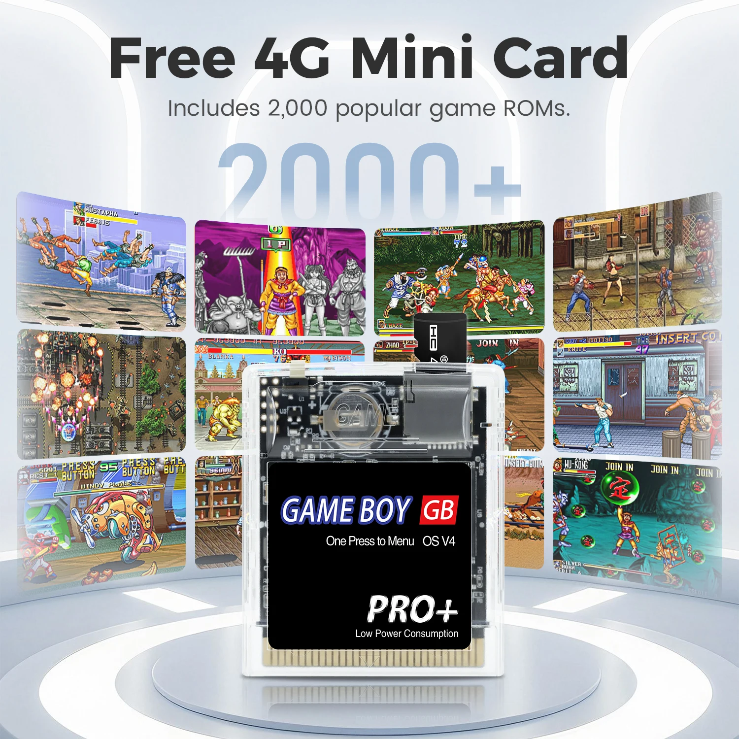 Фото Игровая карта EDGB 2000 в 1 GBC Game Card OS V4 с TF-картой 4 ГБ для Game Boy Color, GB, GBA SP, поддержка функции возврата одной кнопкой №3