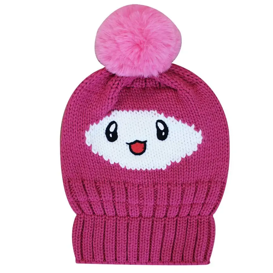

Girl Baby Smiling Face Nakışlı Fuchsia Beret