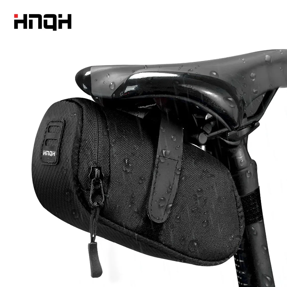 HNQH Nylon Saddle Bag Waterproof Storage Bike Bag Seat Cycling Tail Rear Pouch Bag Saddle Bicycle Accessories Bolsa Bicicleta