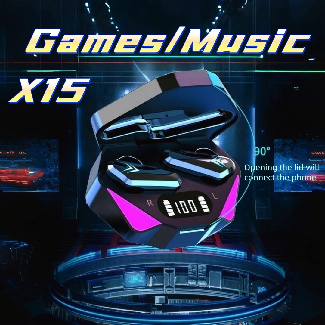 Фото Игровая беспроводная гарнитура X15, хорошее качество звука, бинауральная стереосистема, встроенный микрофон, который можно звонить с голосом, №1