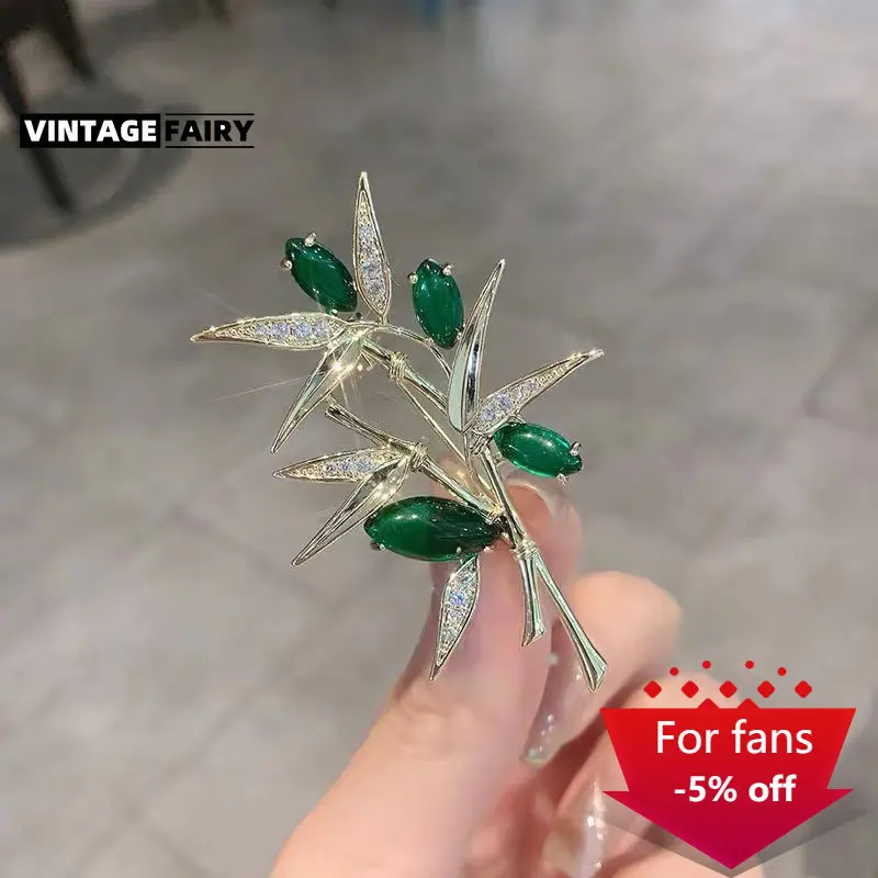 

Luxury Bamboo Brooches for Women Designer Chinese Style Rises One After Another, Corsage Lady Gentleman Pin Literature
