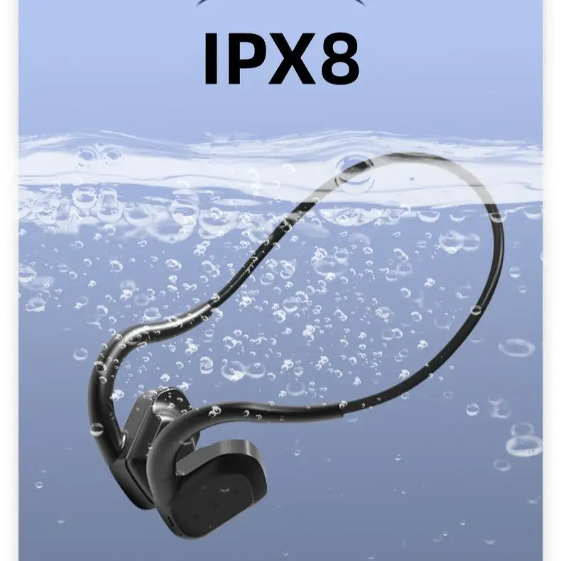

IPX8New Bone Conduction Earphone Wireless Headphone Sport Running Swimming Waterproof Bluetooth MP3 Hearing aids with Microphone