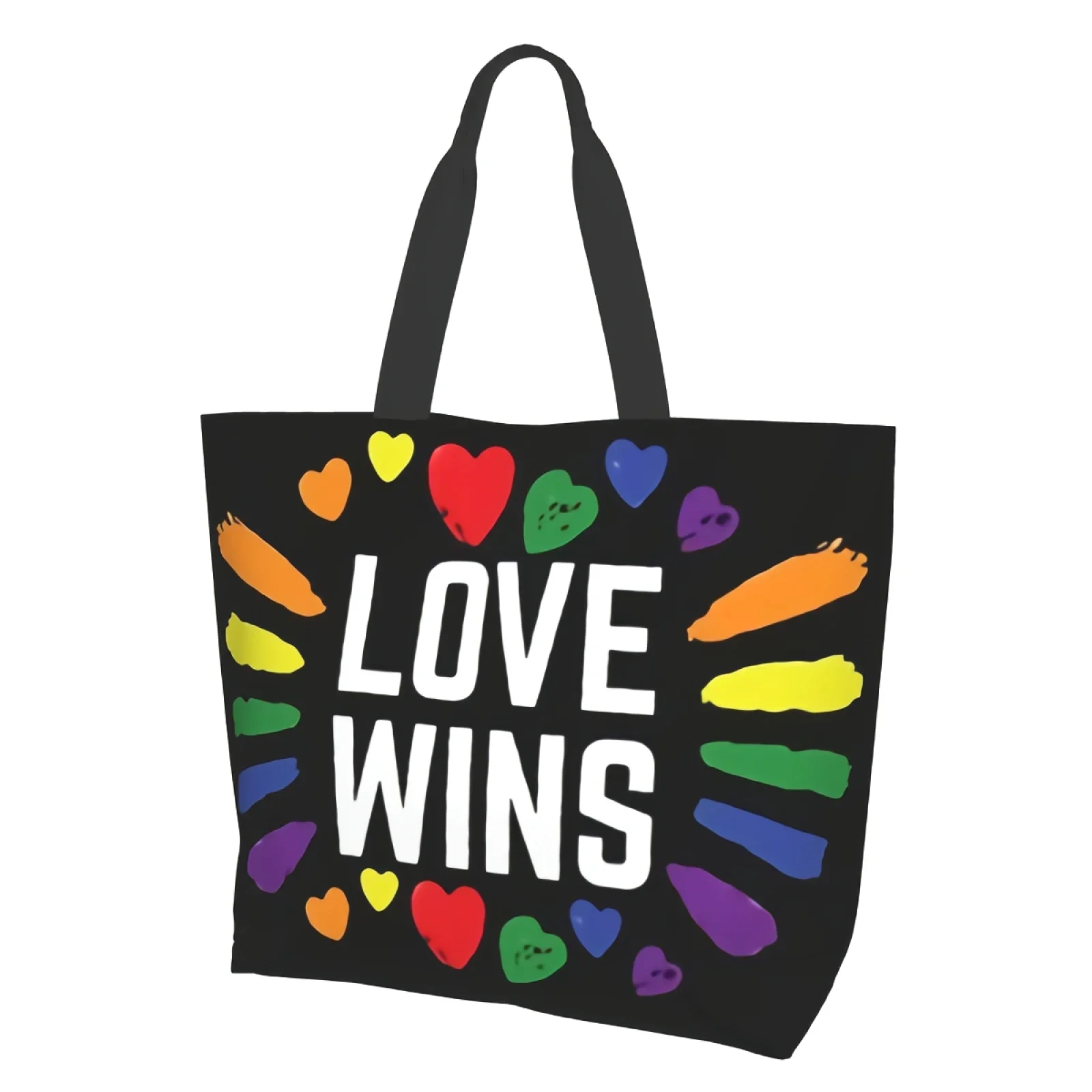 

Женская Повседневная Сумка-тоут Love Wins, многоразовая вместительная сумка через плечо для улицы