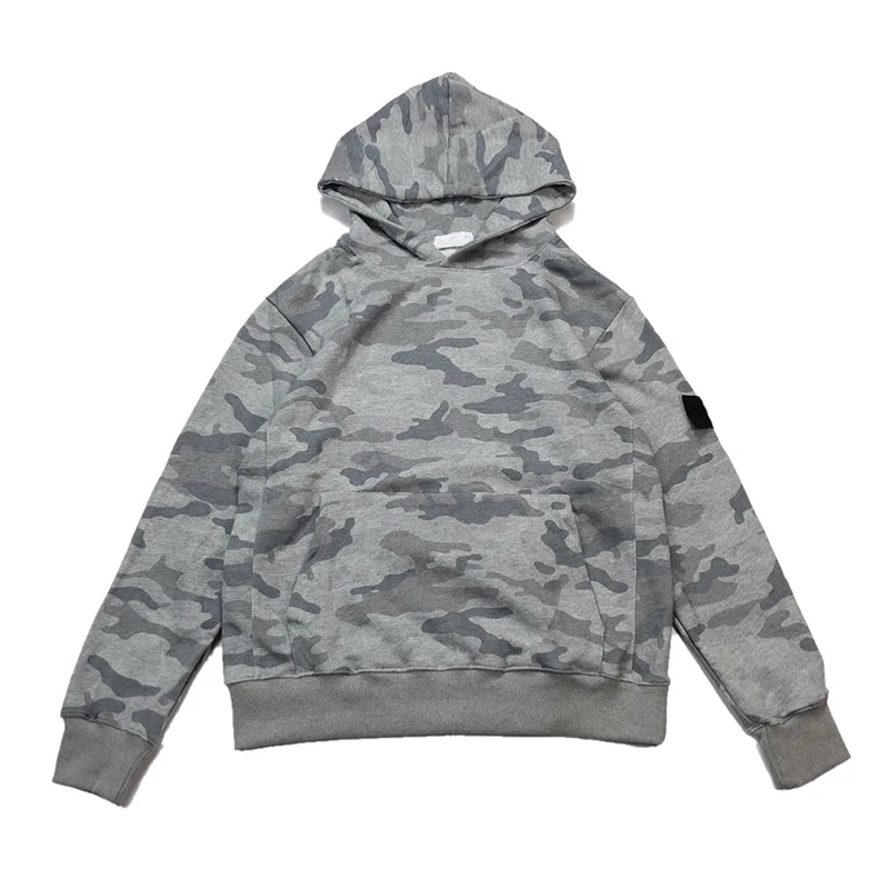 

Men's Hoodied Camouflage Sweatshirts Loose Pullover Streetwear Casual Spring Autumn Tops 0777-4