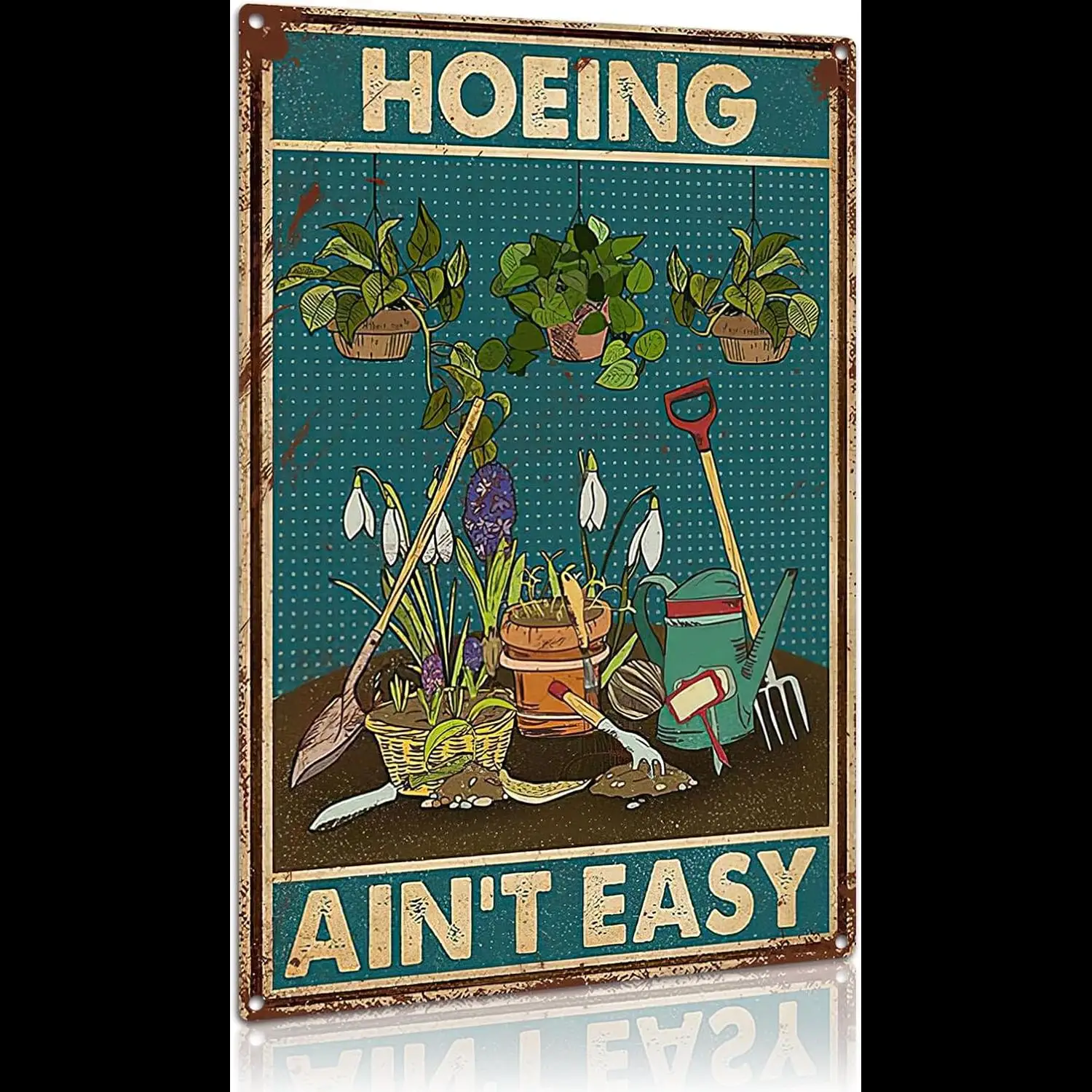 Flfgidd Алюминиевый Металлический Садовый Знак Блестящий Легкий Декор Для Ванной