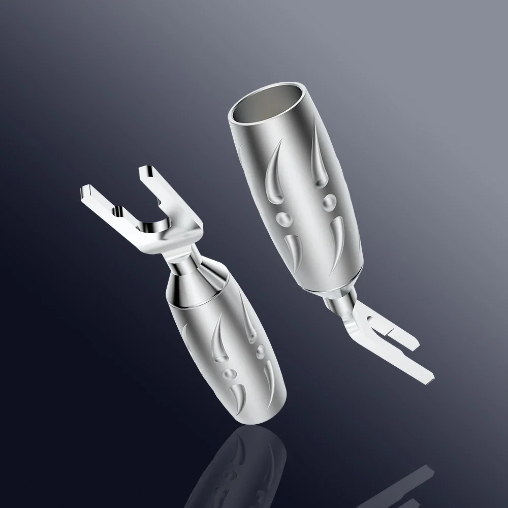 Viborg VS701R Чистая медь с родиевым покрытием Лопаточный разъем для динамика Штекер