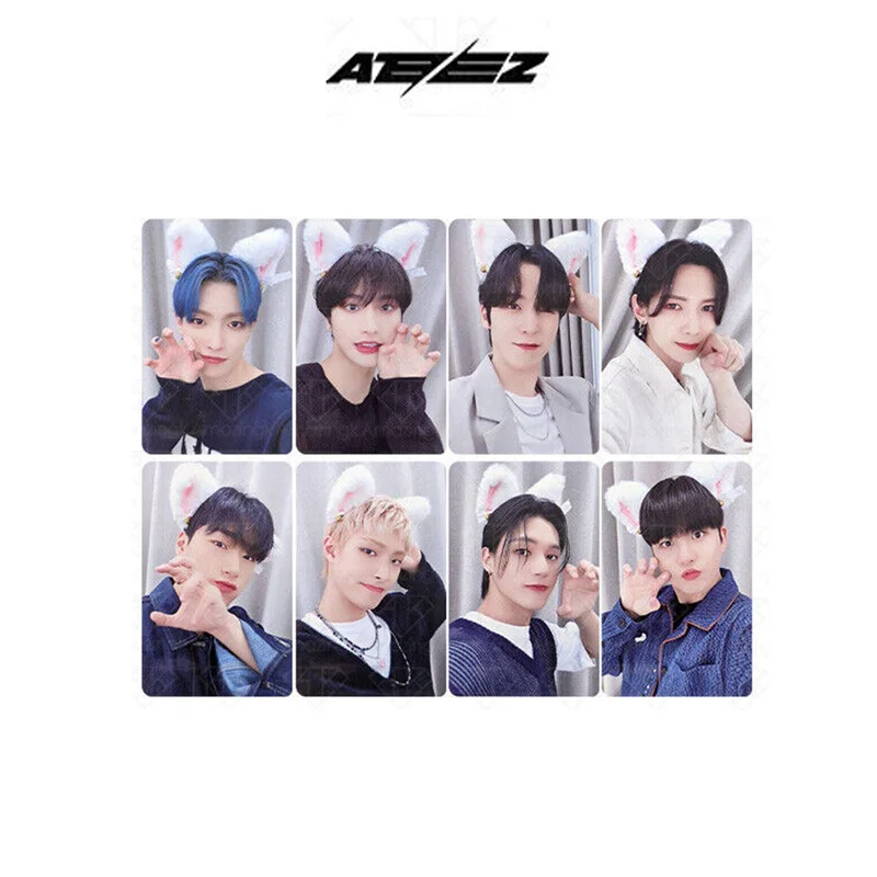 

KPOP 8PCs/set ATEEZ New Album THE WORLD EP.2 OUTLAW Makestar LOMO Card Hongjoong Seonghwa Yunho Yeosang Gift Postcard Photo Card