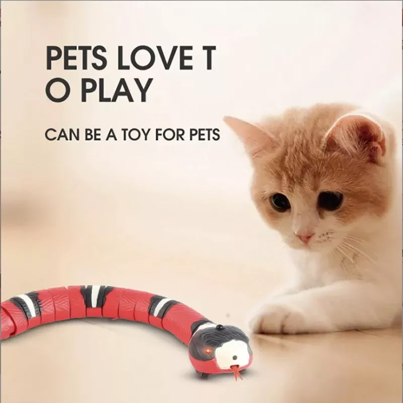 

Automatic Cat Toys Interactive Smart Sensing Snake TeaseToys for Cats USB Charging Cat Accessories for Pet Cats Game To