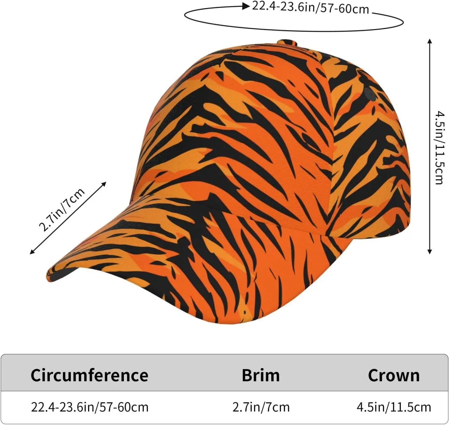 Фото Яркая бейсболка с принтом тигровой полосы, бейсболка, шляпа Snapback для мужчин, мальчиков и девочек, летняя кепка-дальнобойщик в стиле хип-хоп №3