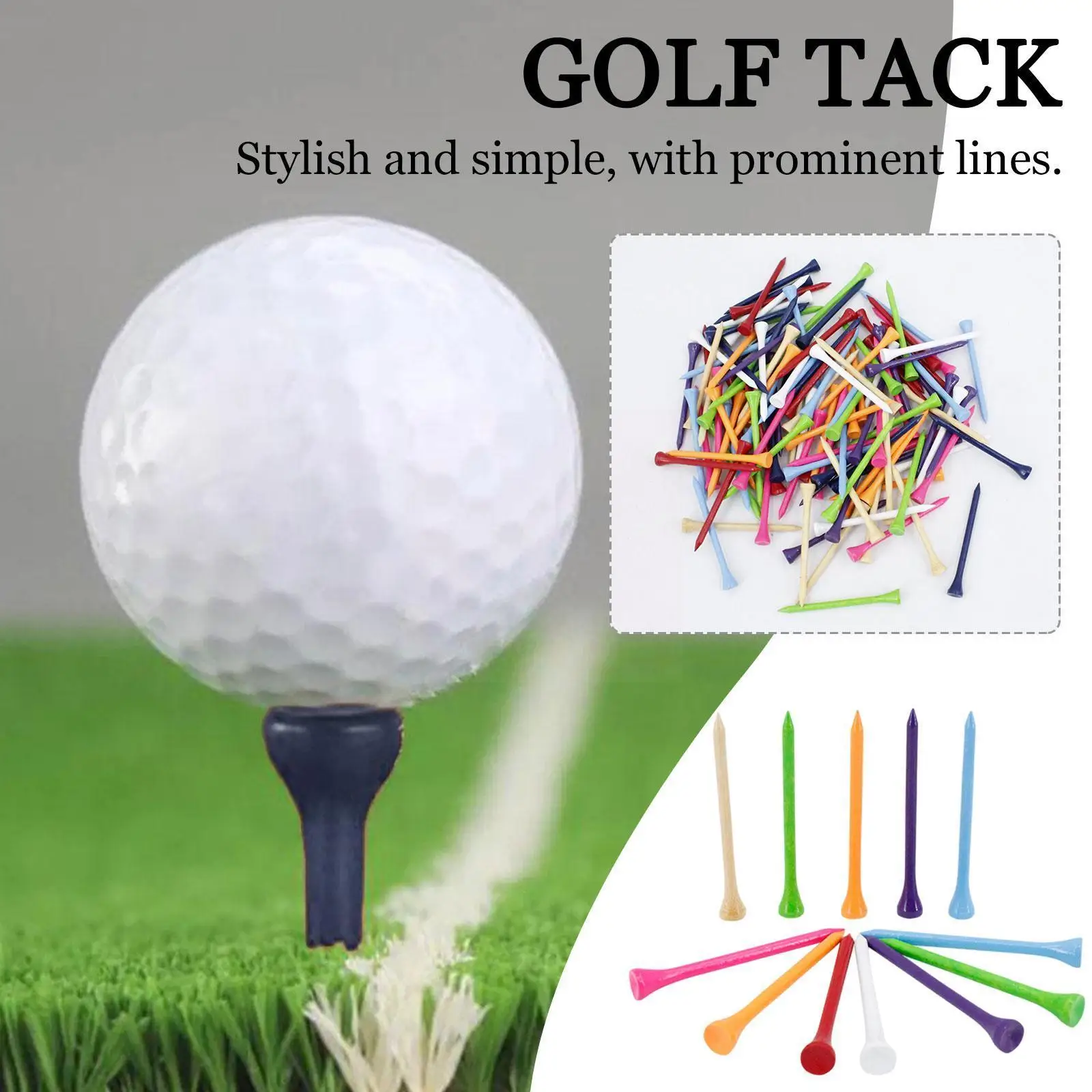 

83mm Wooden Golf Tack Mix Color Golf Tee For Practice Game Ball Holder For Daily Training Aids Drop Shipping J5D8
