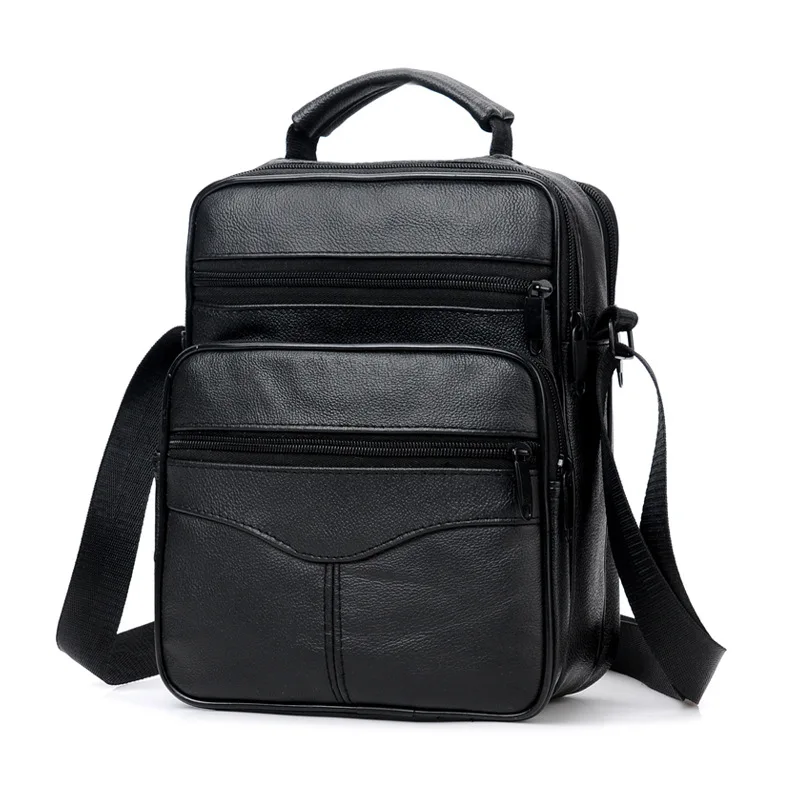 

Роскошные деловые черные сумки из натуральной кожи, мужские брендовые сумки из воловьей кожи, мужские сумки-мессенджеры, сумки на плечо