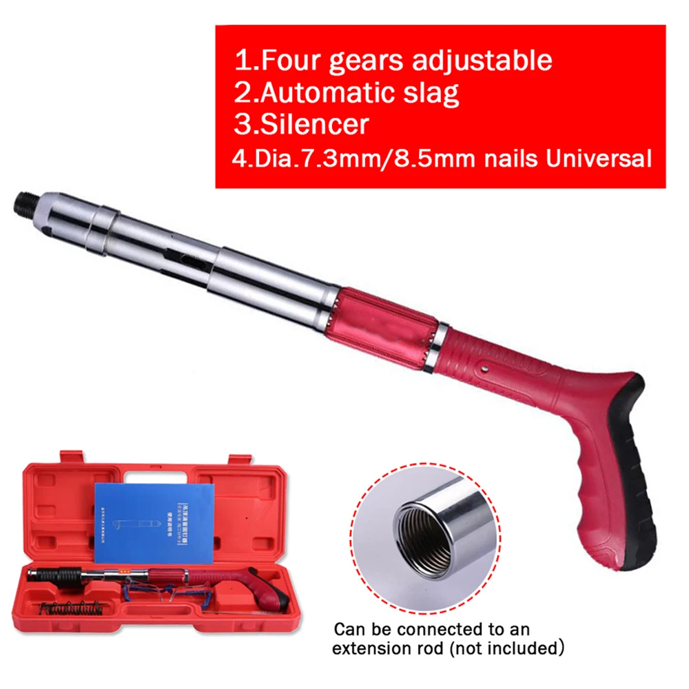 

4Gear Adjusted Steel Nail Gun Wire Slot Fixed Rivet Tool Concrete Wall Anchor Wire Slotting Device Decoration Silencer Rivet Gun