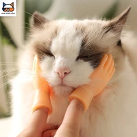meows cat toys massage gloves 1 pair of little finger cat set funny finger hands set creative finger toys pet supplies