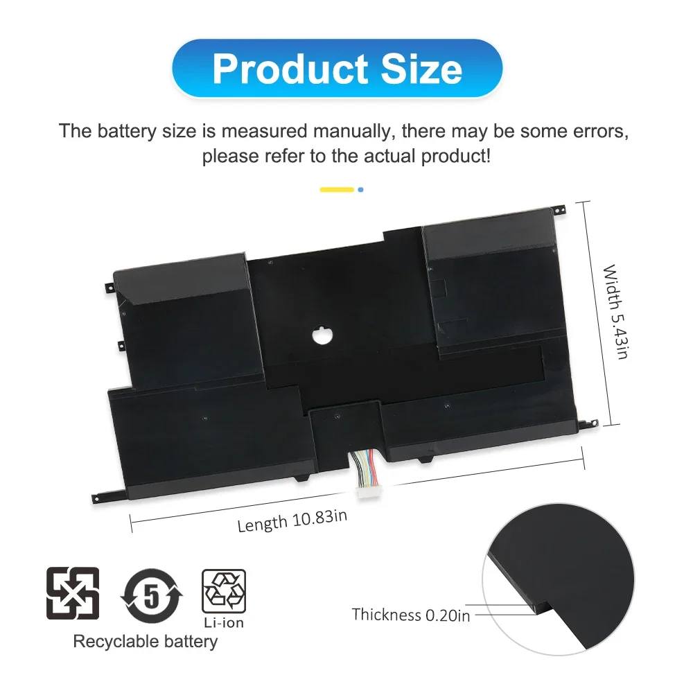 Фото ETESBAY 00HW003 SB10F46441 45N1700 Аккумулятор для ноутбука Lenovo ThinkPad X1 Carbon Gen3 2015 X1 Carbon 2014 Gen2 00HW002 №4