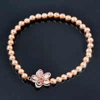 kioozol korean fashion metal beads bracelets for women rose gold silver color hand chain wedding accessories jewelry 278 ko1