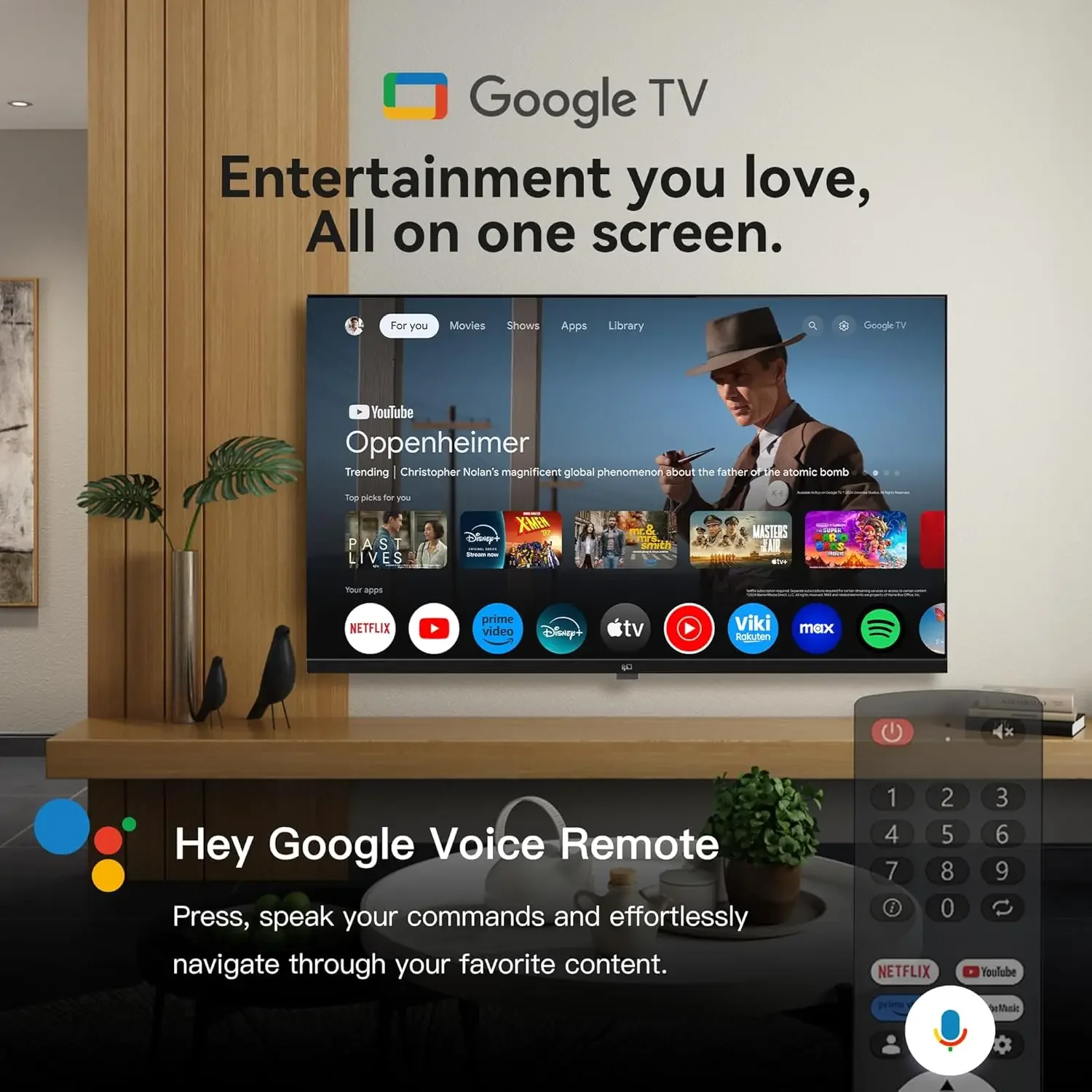43-дюймовый Smart TV Google 1080p Full HD со встроенным Play и Chromecast HDR 10 Dolby Audio голосовым пультом