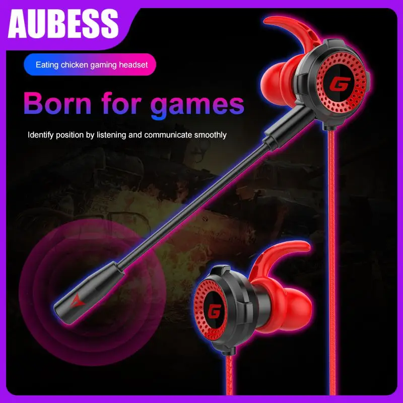 

Portable Gaming Headset Compatible Many Devices Headphones Compact Sports Earbuds Universal For Live Broadcast High Quality