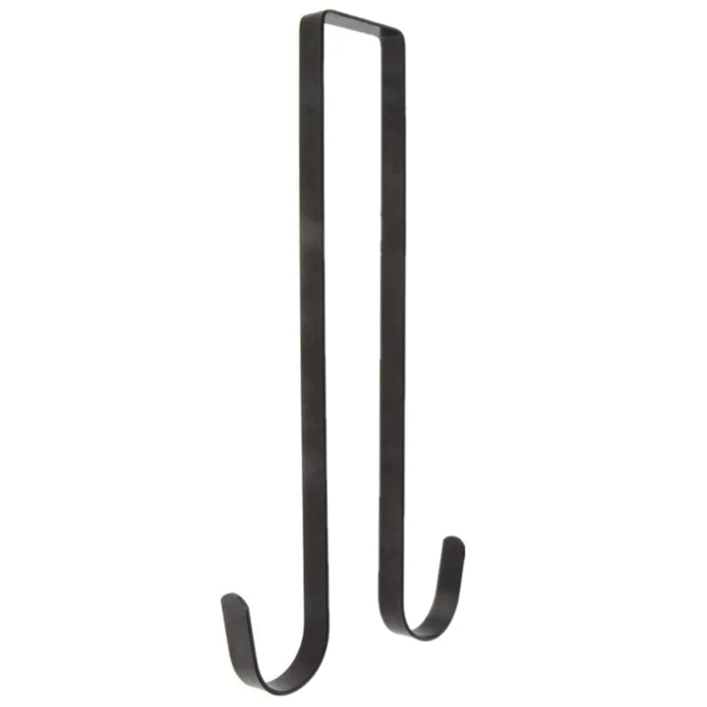 

Door Wreath Hanger Fronthook Christmas Over Holder Black Reef Metal The Garland Wreaths Double Hooks Window Stand Outside Decor
