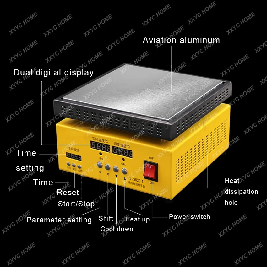 Струменты riparazione cellulare preriscaldamento맥aldamentobereál del separatore LCD V-1010 300W