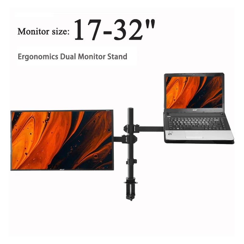 Держатель для ноутбука 12-32 дюйма + кронштейн настольного монитора 12-17 дюймов с