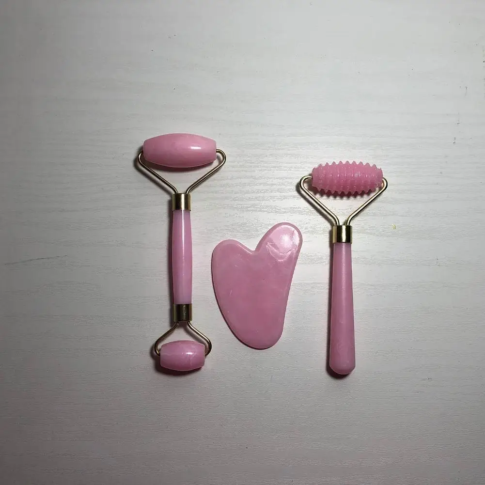 

1set Face Spa Massager Neck Roller Gua Sha Scraper Face Wrinkle Face Scraper Lift Roller Set Remover Board Up F2q7