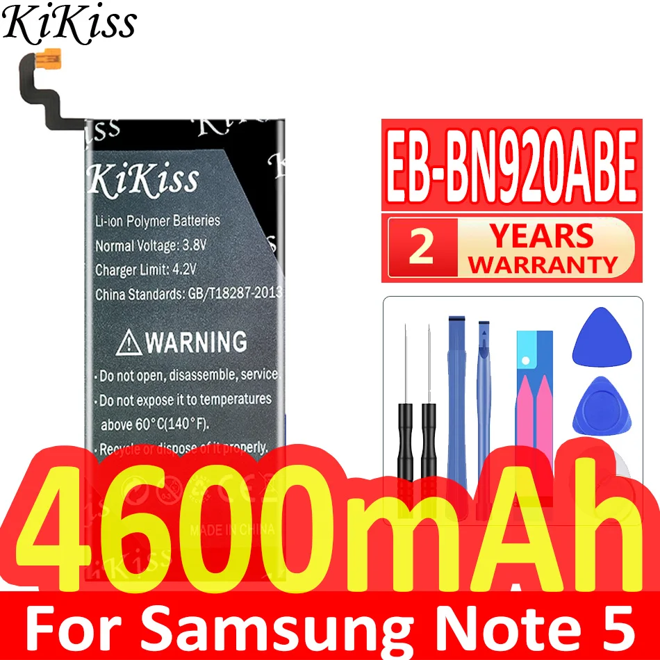 

For SAMSUNG EB-BN920ABE 4600mAh Battery For Samsung Galaxy Note 5 Note5 N9200 N920T N920C N920P Note5 SM-N9208 Mobile Phone