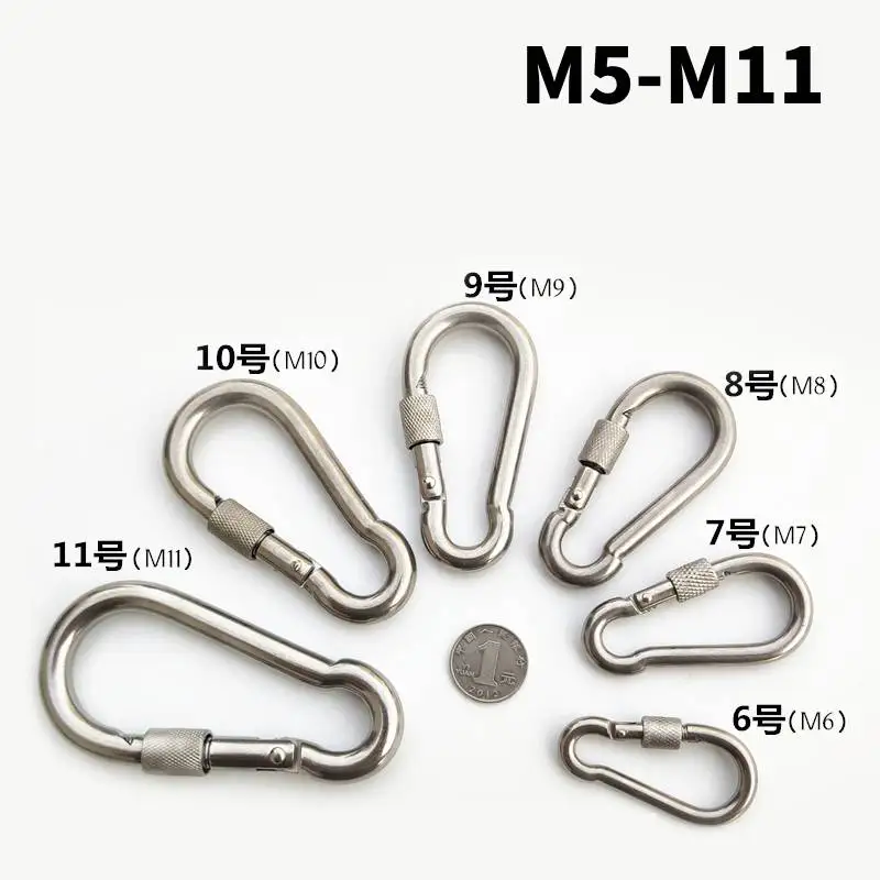 

1 шт., быстросъемный карабин из нержавеющей стали